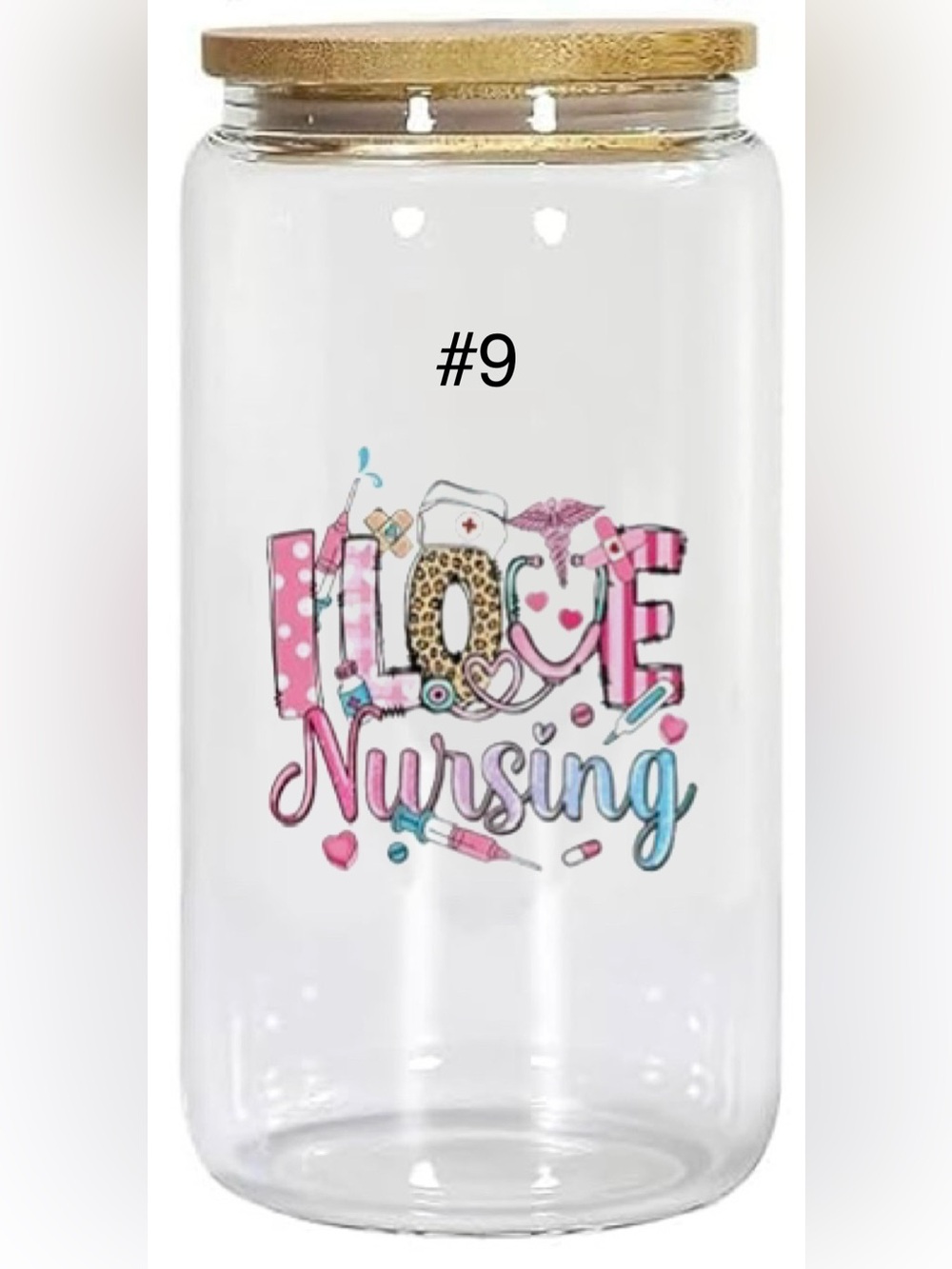 Buy Now* nurse 16 ounce tumbler with bamboo lid and straw - Picture 9 of 15